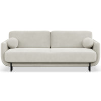 Sofa-lova OVALS, kreminė veliūras
