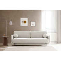 Sofa-lova OVALS, kreminė veliūras