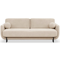 Sofa-lova OVALS, šviesiai smėlinė veliūras