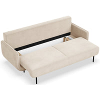 Sofa-lova OVALS, šviesiai smėlinė veliūras