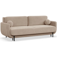 Sofa-lova OVALS, smėlinė veliūras