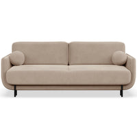 Sofa-lova OVALS, smėlinė veliūras