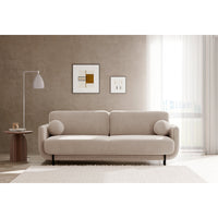Sofa-lova OVALS, smėlinė veliūras