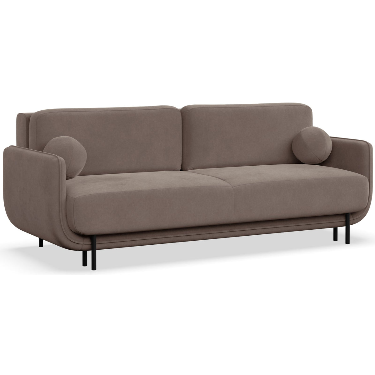 Sofa-lova OVALS, šviesiai ruda veliūras