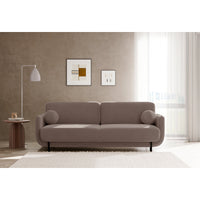 Sofa-lova OVALS, šviesiai ruda veliūras