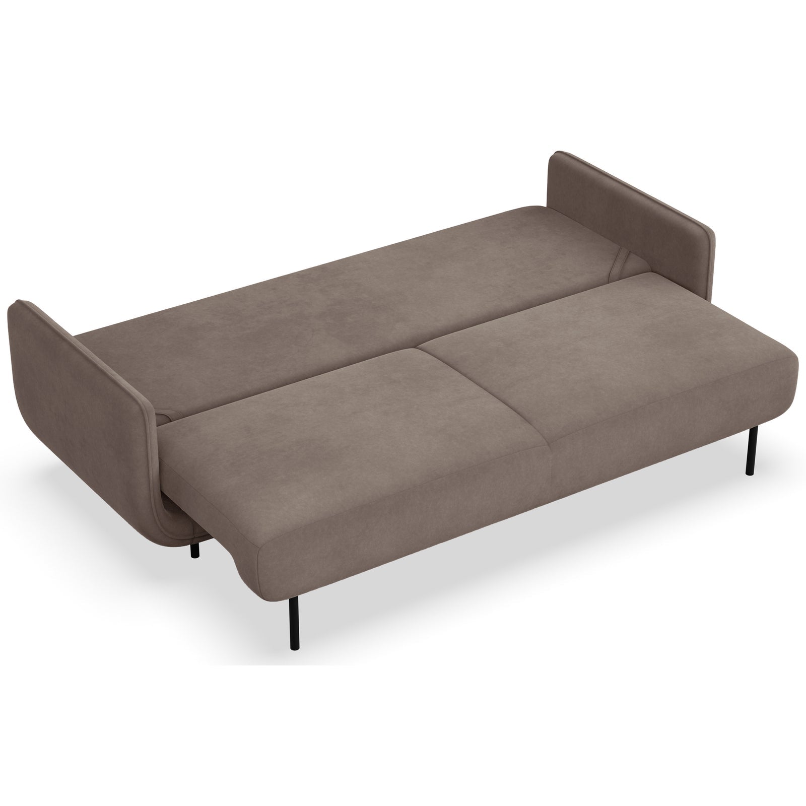 Sofa-lova OVALS, šviesiai ruda veliūras