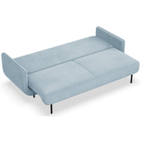 Sofa-lova OVALS, žydra veliūras