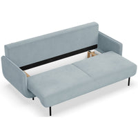 Sofa-lova OVALS, žydra veliūras