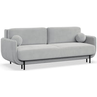 Sofa-lova OVALS, šviesiai pilka veliūras