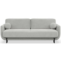 Sofa-lova OVALS, šviesiai pilka veliūras