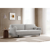 Sofa-lova OVALS, šviesiai pilka veliūras