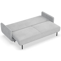 Sofa-lova OVALS, šviesiai pilka veliūras