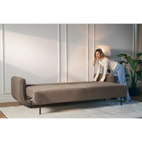 Sofa-lova OVALS, šviesiai ruda veliūras