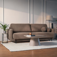 Sofa-lova OVALS, šviesiai ruda veliūras