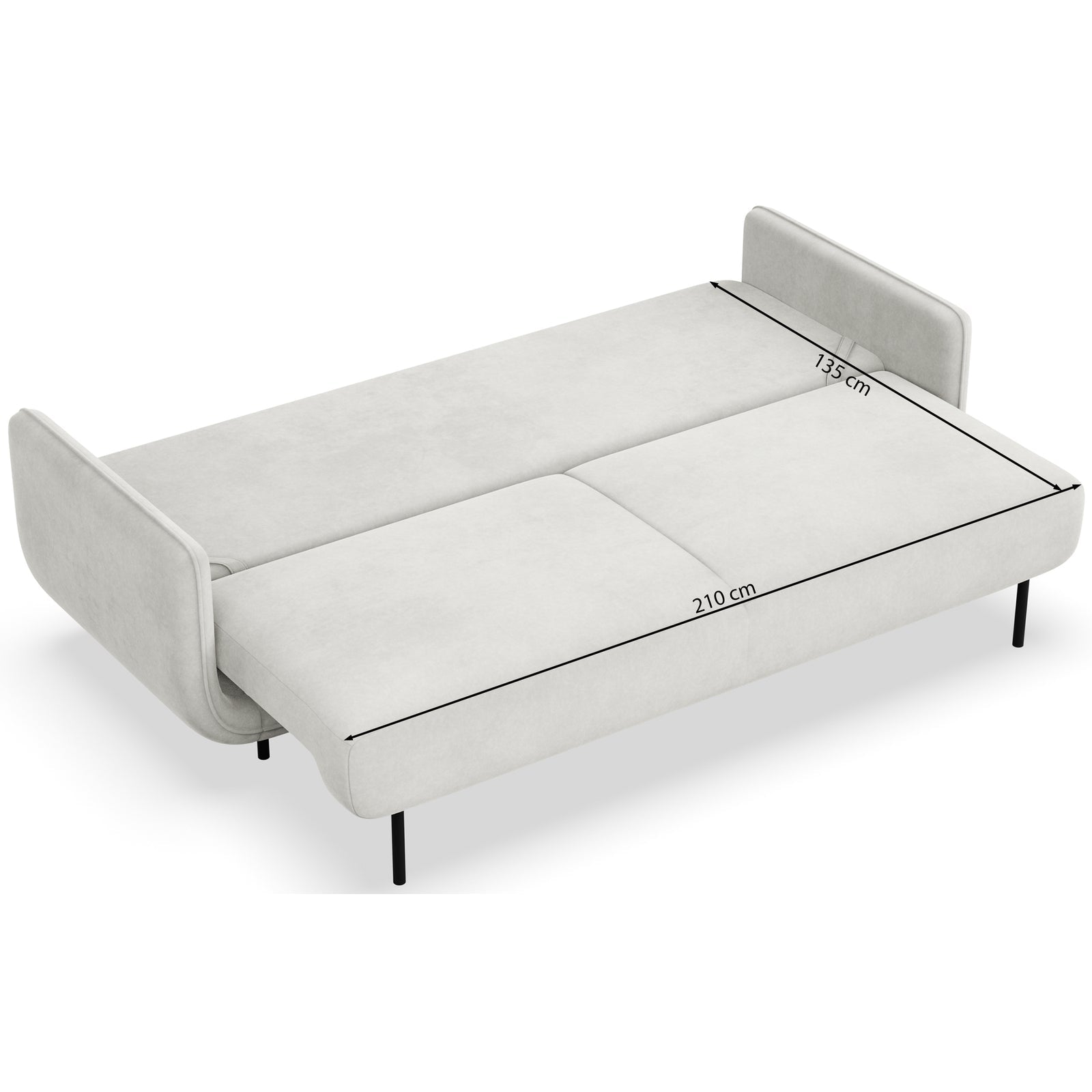 Sofa-lova OVALS, smėlinė pinta