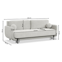 Sofa-lova OVALS, smėlinė pinta
