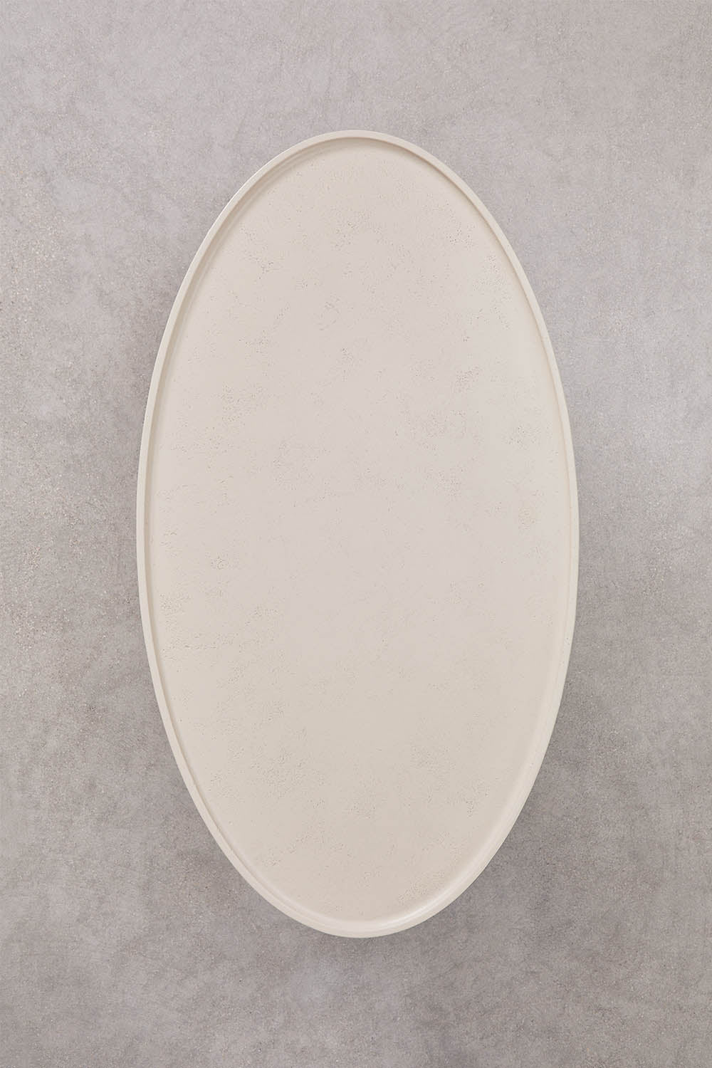 Oval outdoor coffee table CIMENTO, tapioca sand