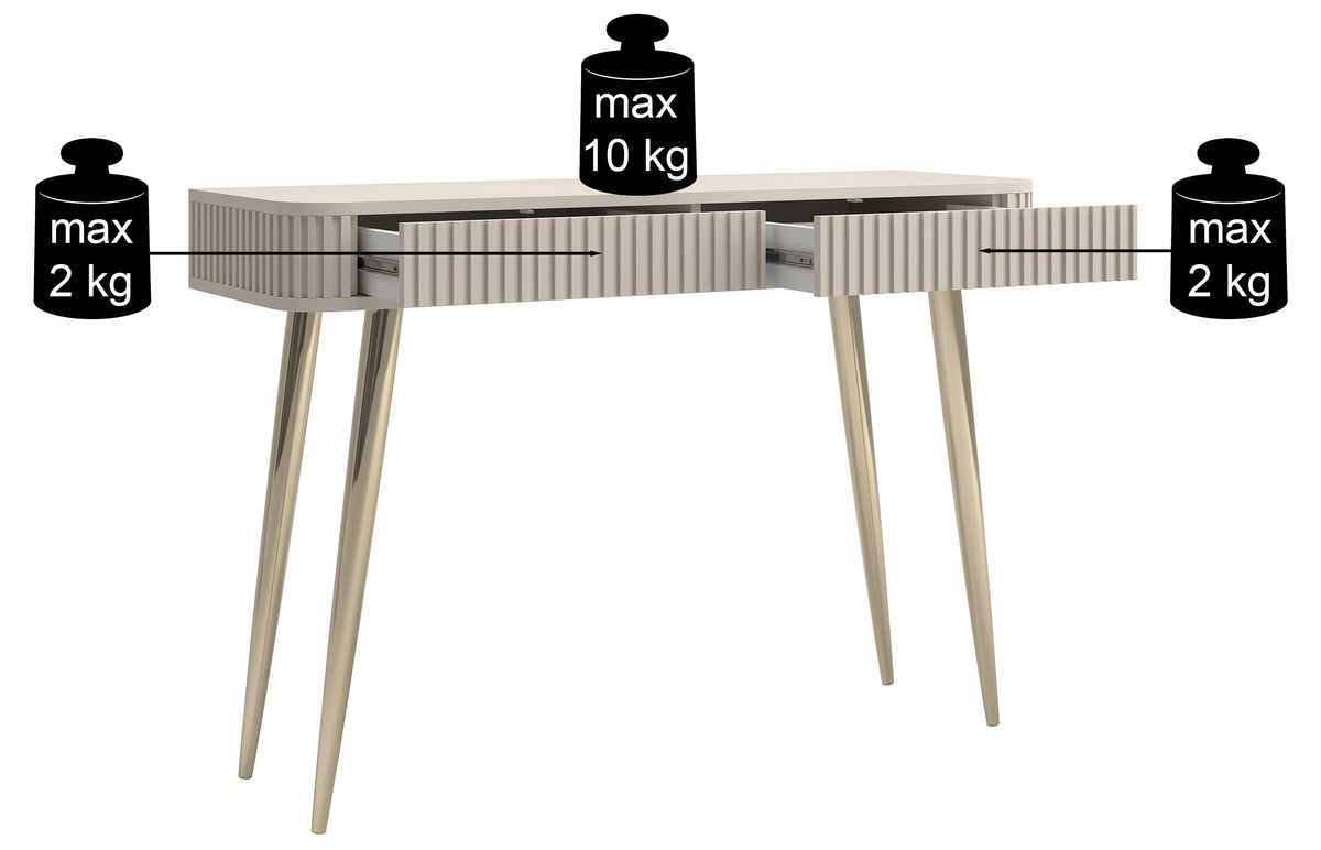 Tualetinis staliukas BRENDAN, 113 cm, smėlinis