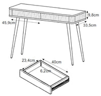 Tualetinis staliukas BRENDAN, 113 cm, smėlinis