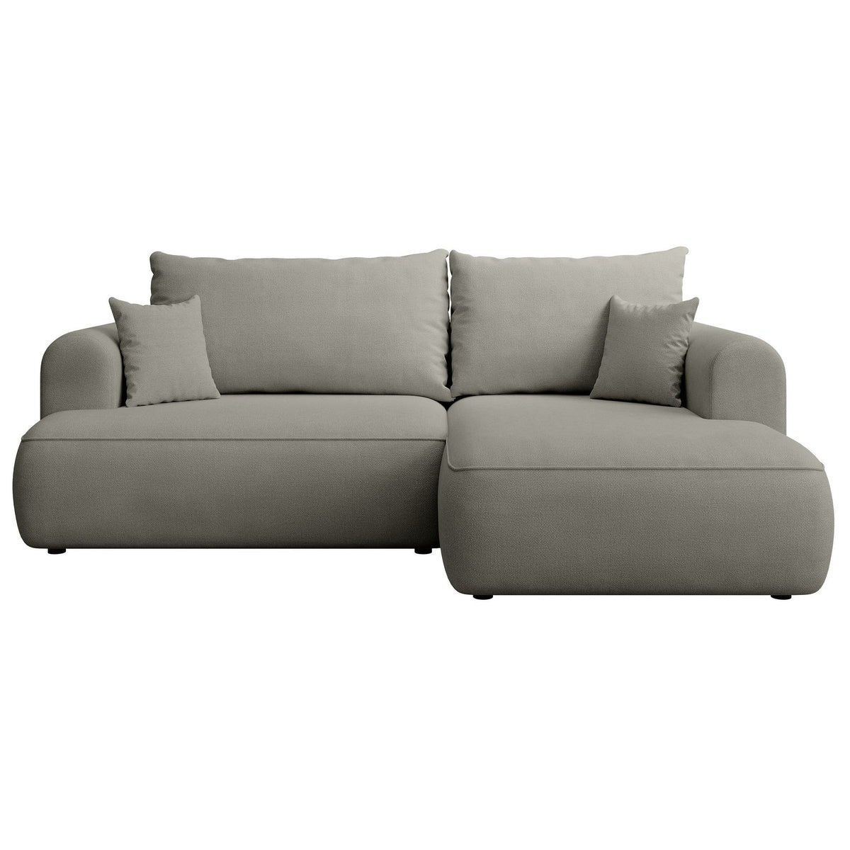 Kampinė sofa CORMAC mini – bendras vaizdas, šviesiai pilka