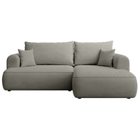 Kampinė sofa CORMAC mini – bendras vaizdas, šviesiai pilka