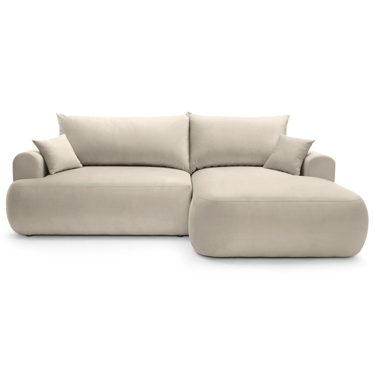Kampinė sofa CORMAC šviesiai smėlinė spalvos