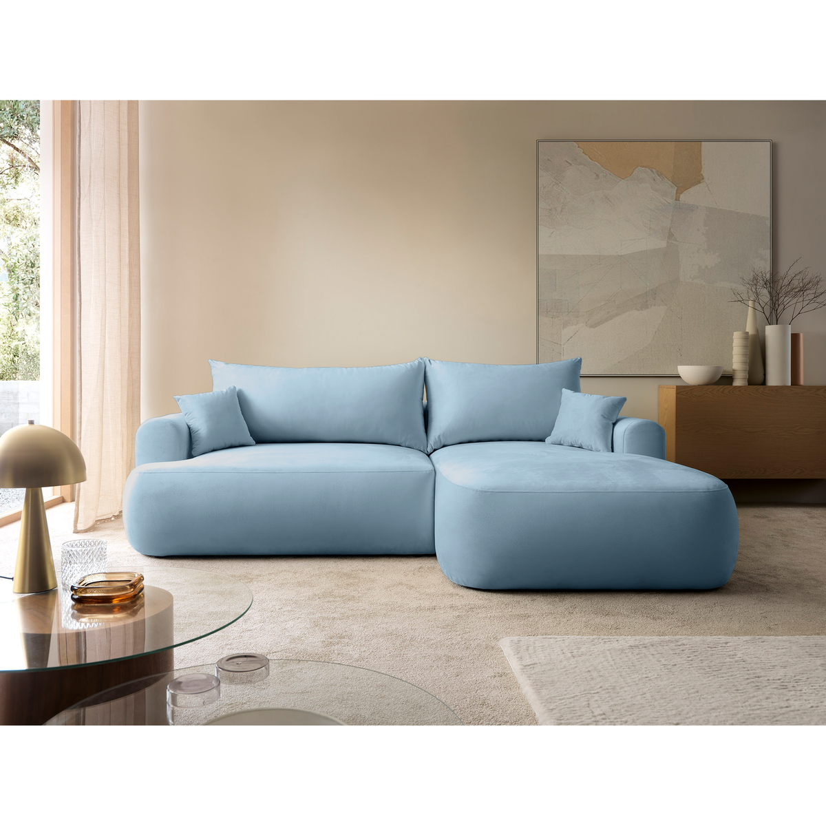 Kampinė sofa CORMAC svetainėje