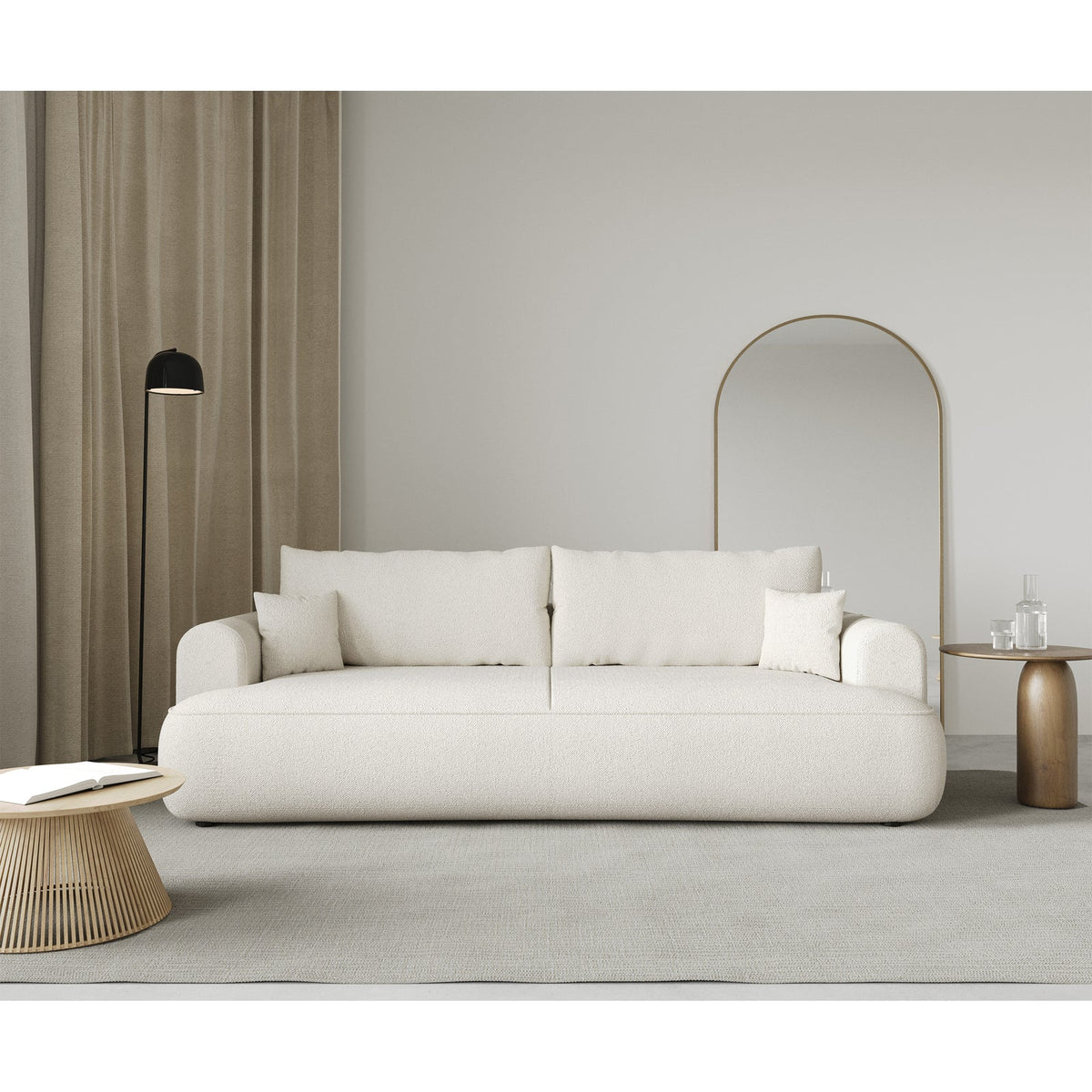 Sofa-lova CORMAC minimalistiniame svetainės interjere