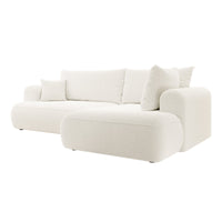Kampinė sofa-lova CORMAC, kreminė