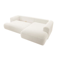 Kampinė sofa-lova CORMAC, kreminė
