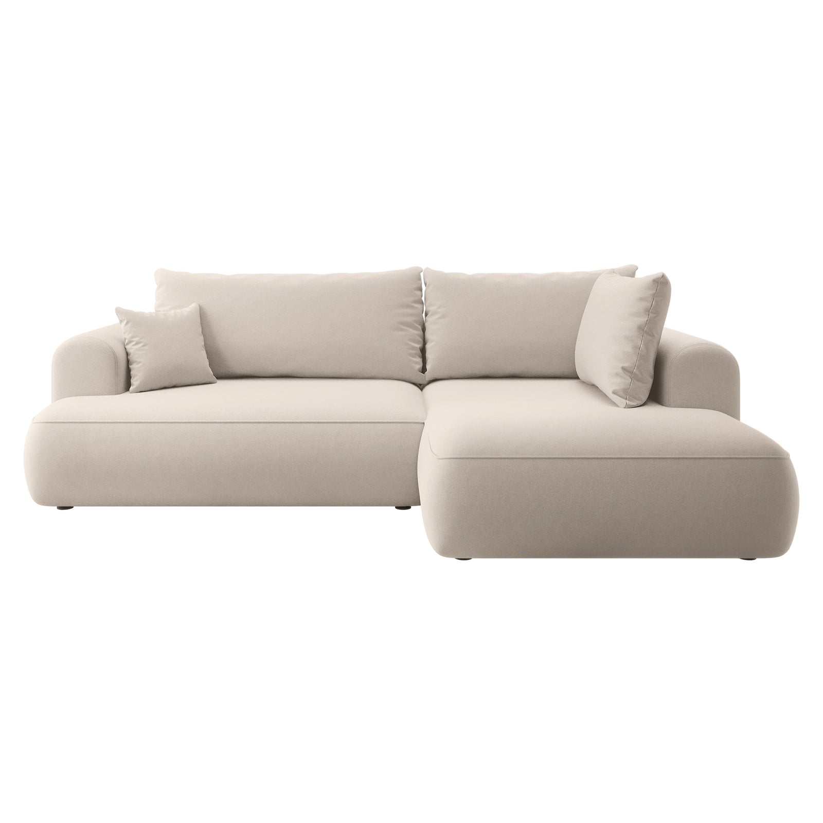 Kampinė sofa-lova CORMAC, šviesiai smėlinė