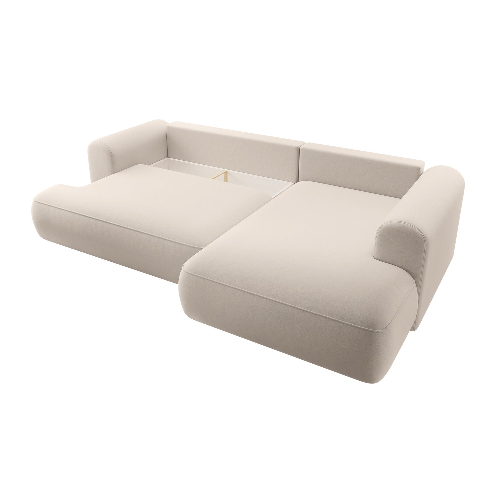 Kampinė sofa-lova CORMAC, šviesiai smėlinė