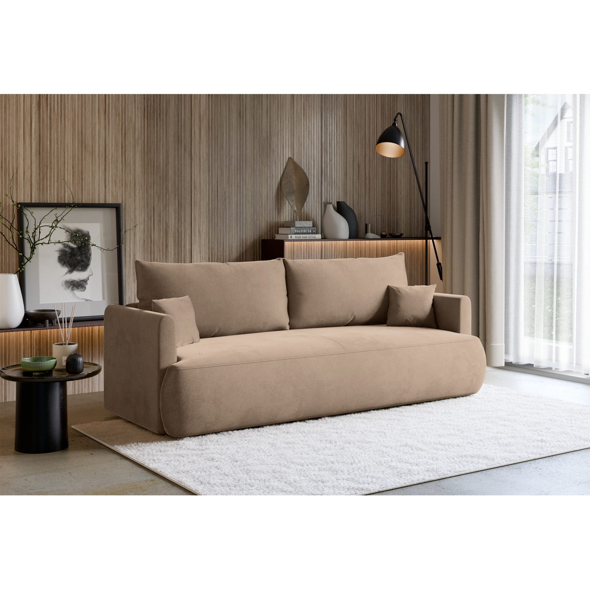 Sofos-lovos CORMAC mini kojelių detalė