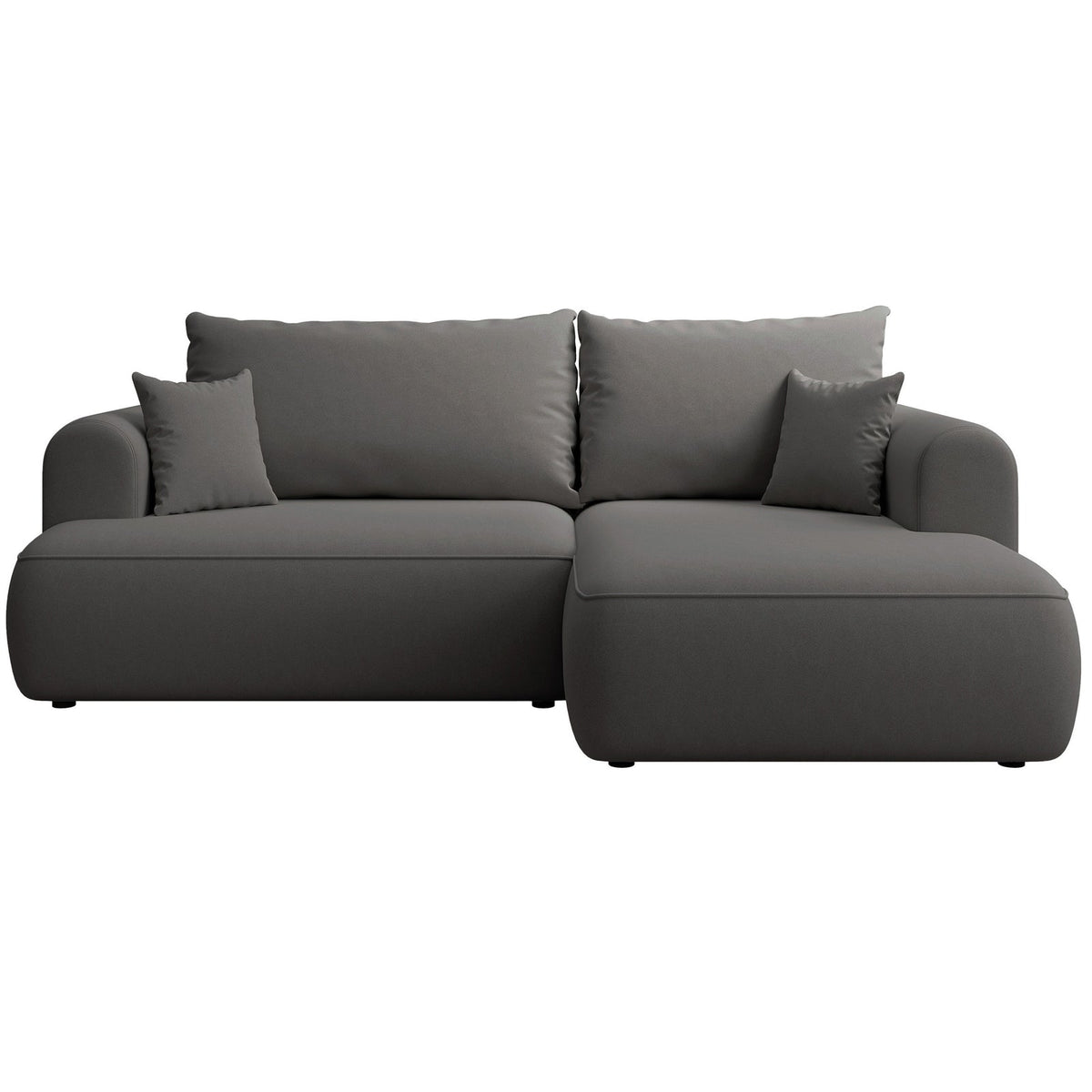Kampinė sofa CORMAC mini tamsiai pilka spalvos