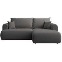 Kampinė sofa CORMAC mini tamsiai pilka spalvos