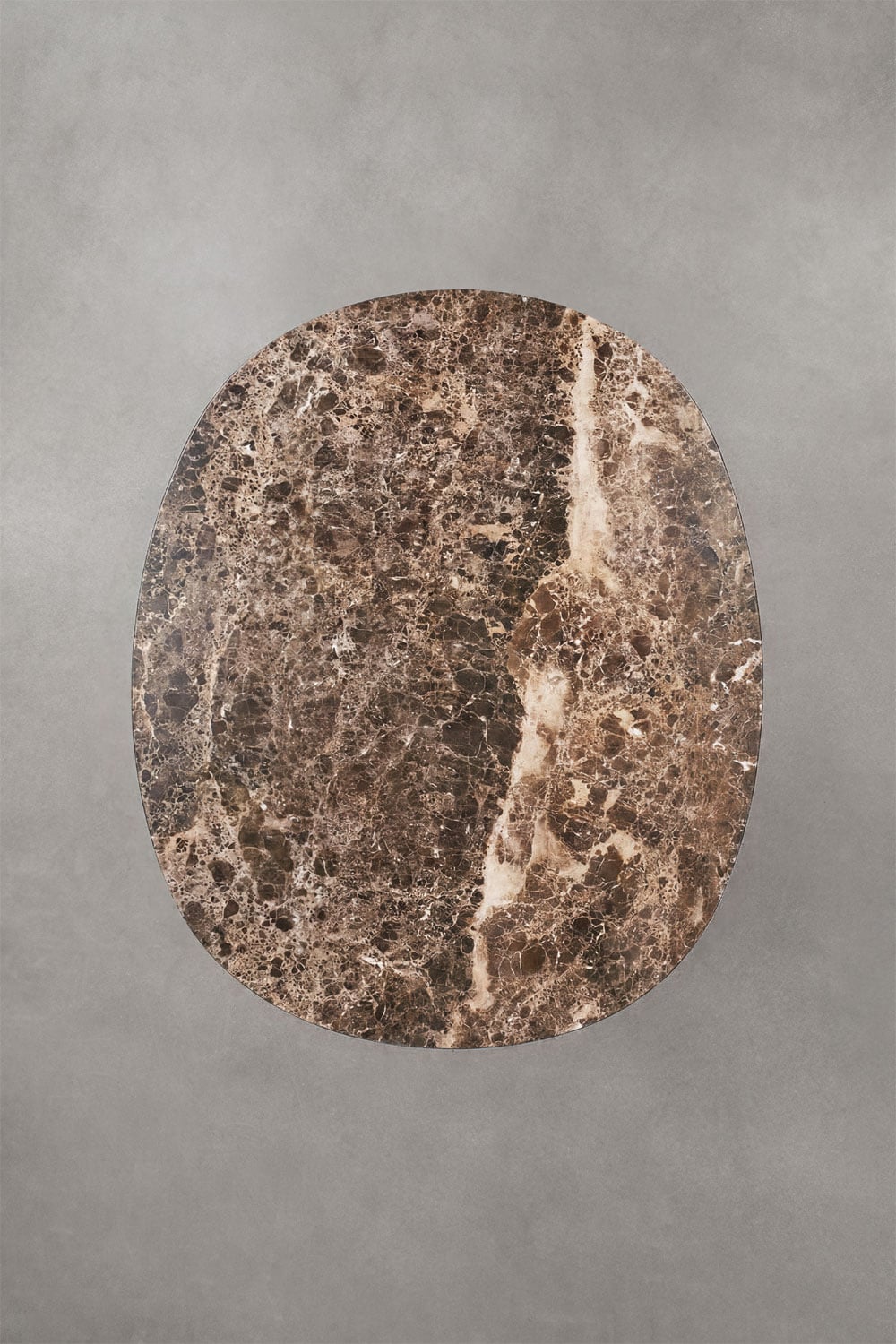 Valgomojo stalas CALEARA, rudas marmuras