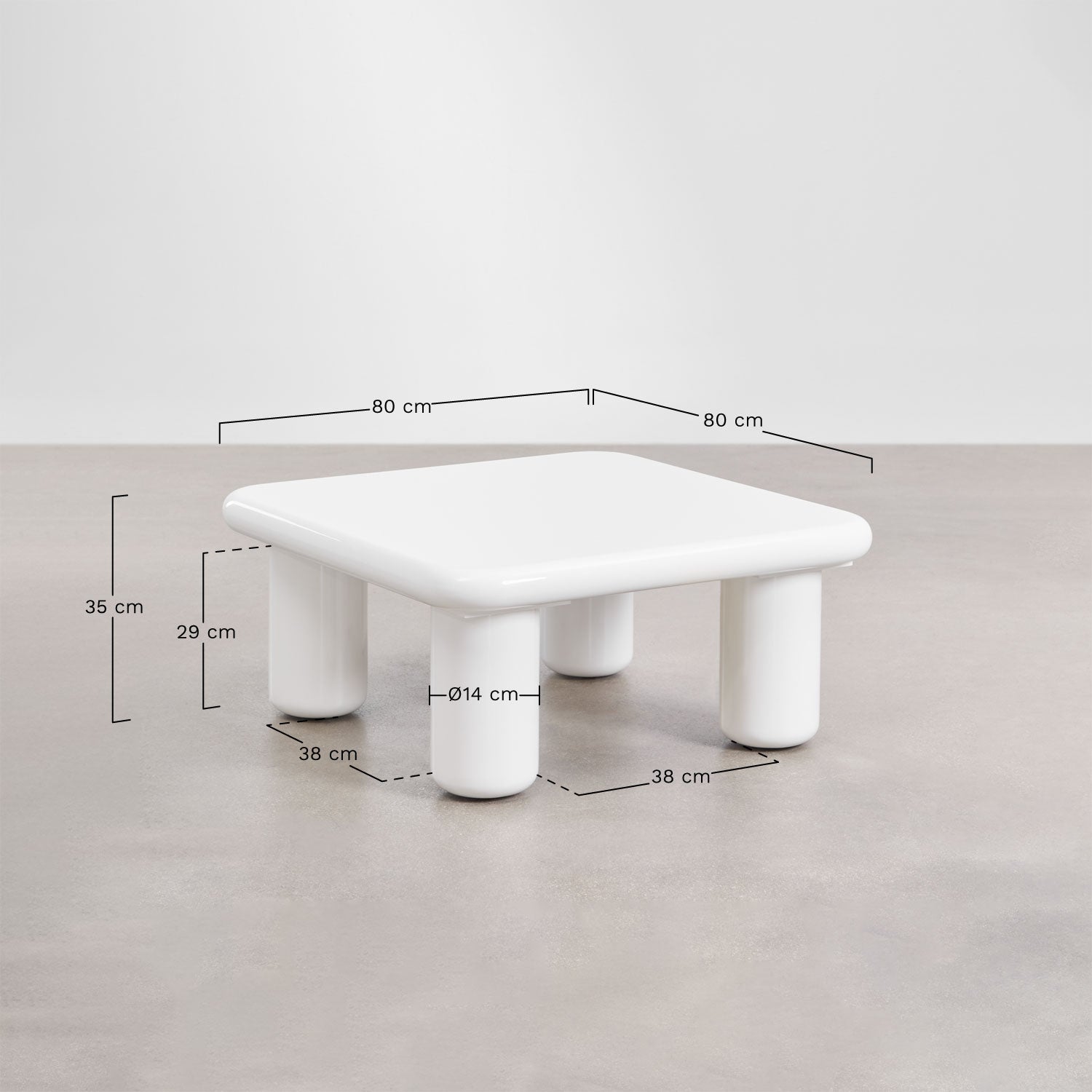 Blakusgalds JAROURA 80x80 cm, MDF