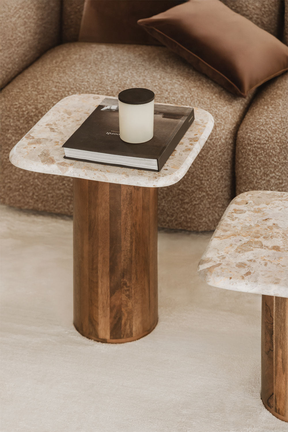 Side table KELAUNO 40x40 cm, wood