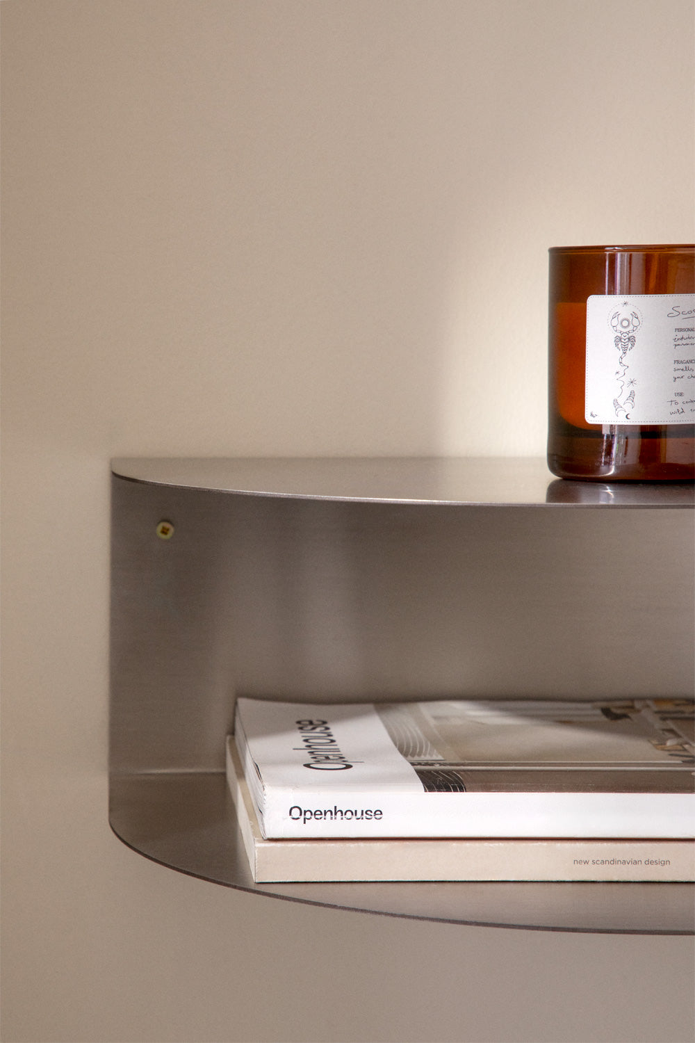 KELOURA wall-mounted nightstand, chrome