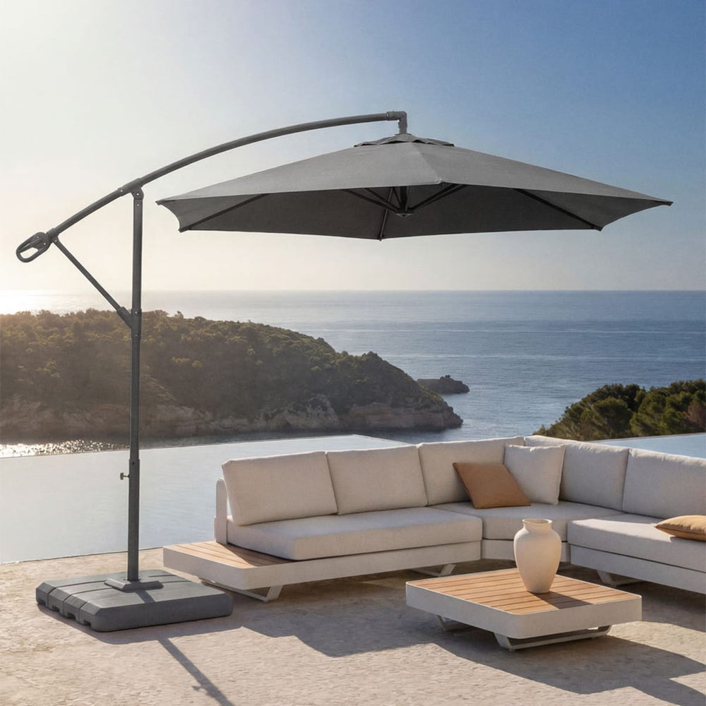 Outdoor umbrella SASIMPLO, graphite grey