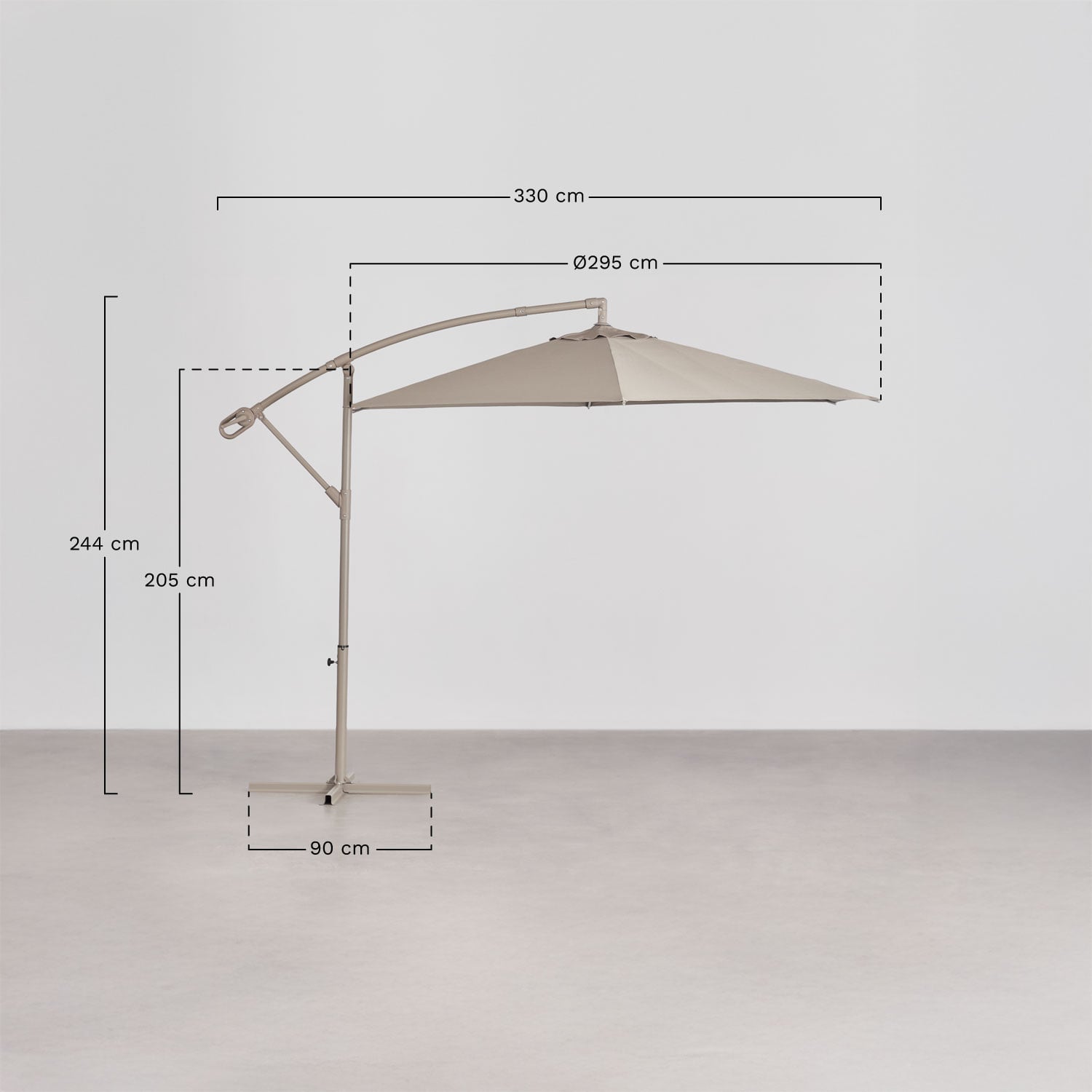 Outdoor umbrella SASIMPLO, terracotta