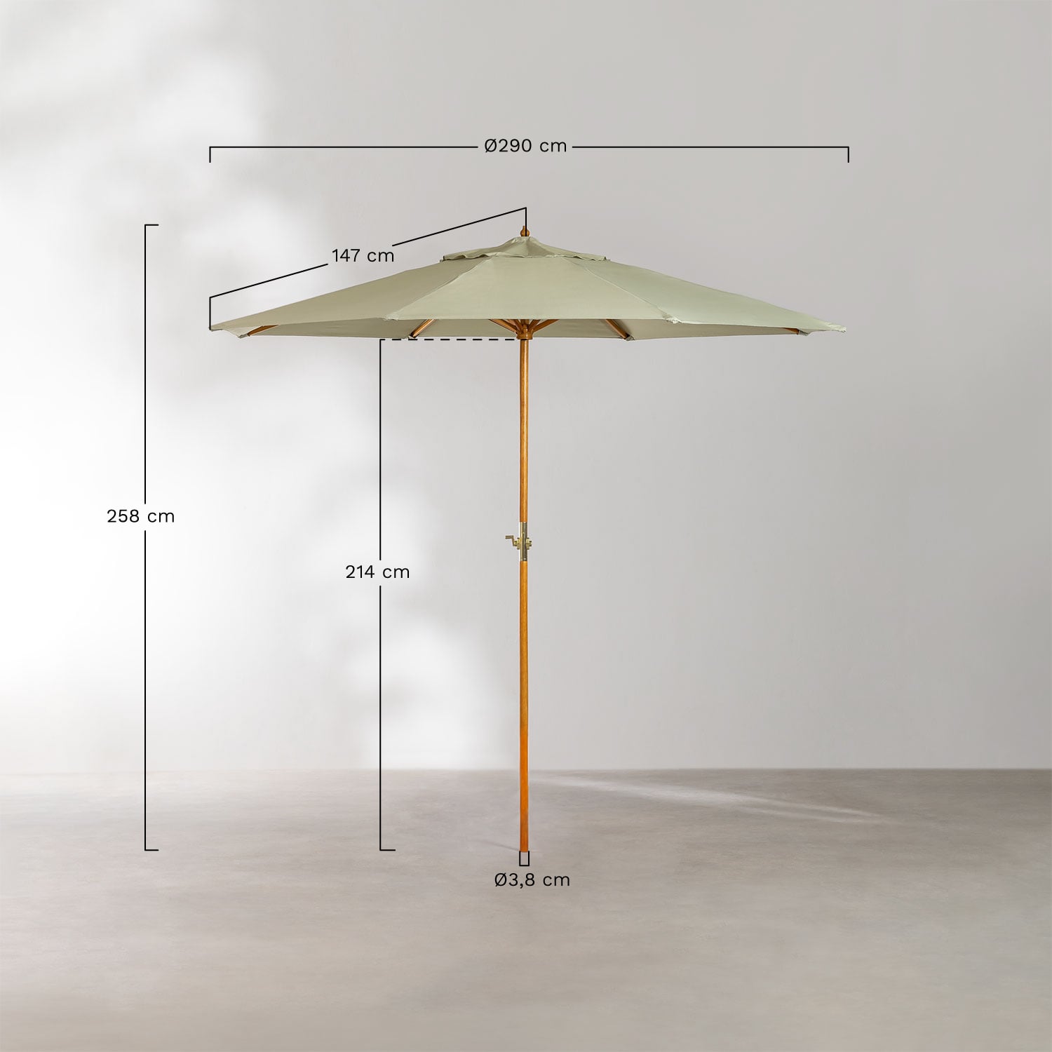 Lauko skėtis SOLIDO, 290 cm