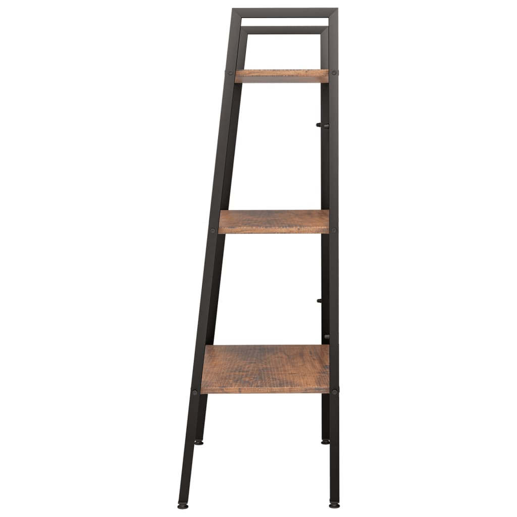 Pastatoma lentyna, 3 aukštų, tamsiai ruda/juoda, 56x35x108cm - Namų Idėja