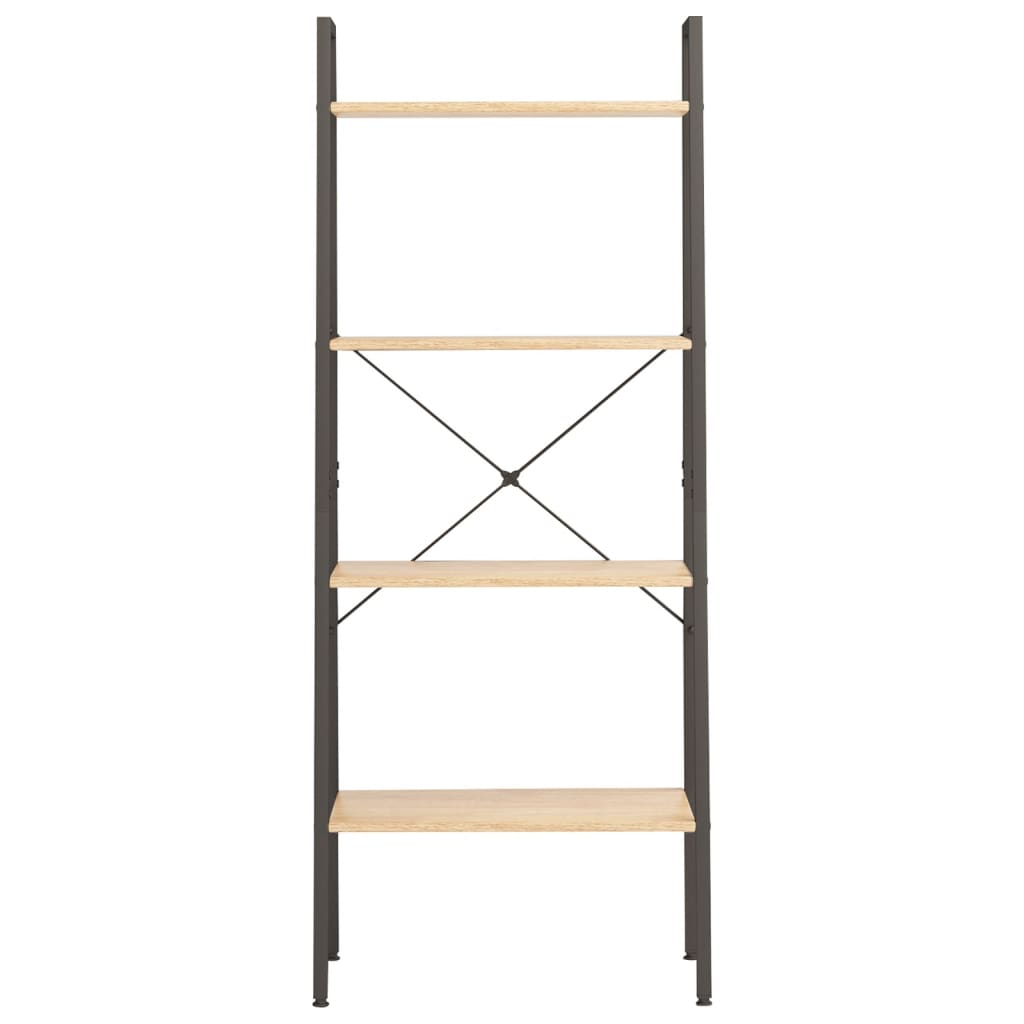 Pastatoma lentyna, 4 aukštų, šviesiai ruda/juoda, 56x35x140cm - Namų Idėja