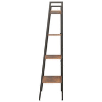 Pastatoma lentyna, 4 aukštų, tamsiai ruda/juoda, 56x35x140cm - Namų Idėja