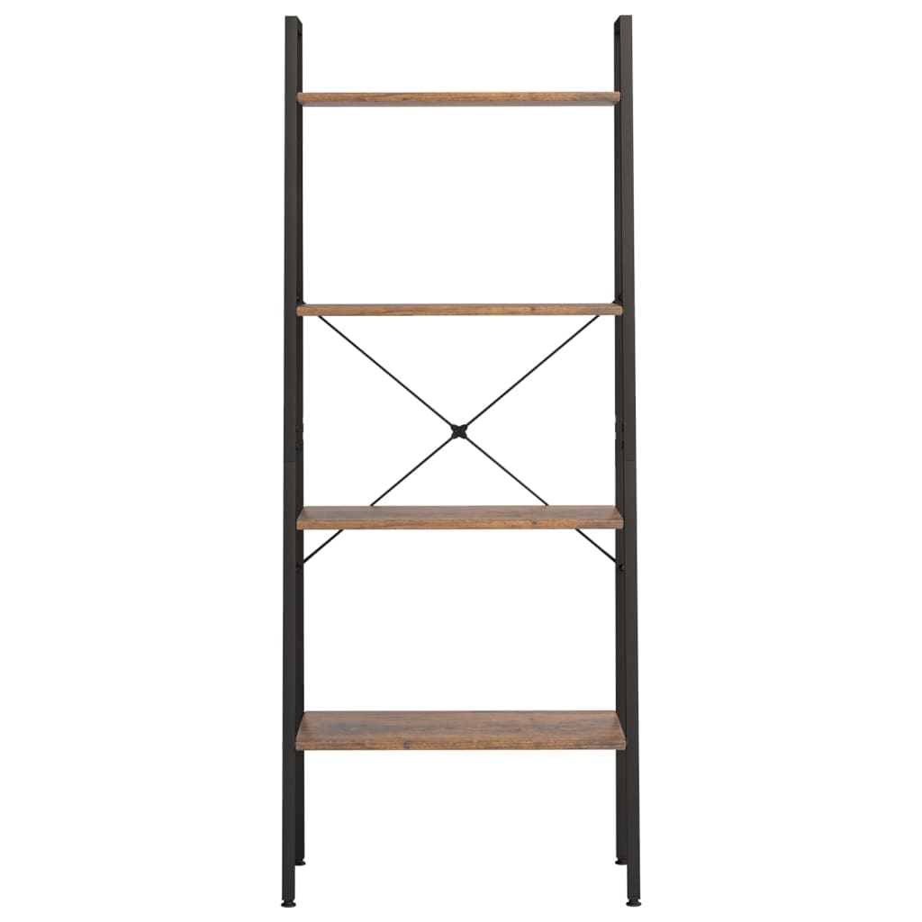 Pastatoma lentyna, 4 aukštų, tamsiai ruda/juoda, 56x35x140cm - Namų Idėja