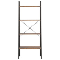 Pastatoma lentyna, 4 aukštų, tamsiai ruda/juoda, 56x35x140cm - Namų Idėja