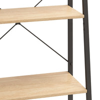 Pastatoma lentyna, 5 aukštų, šviesiai ruda/juoda, 56x35x174cm - Namų Idėja