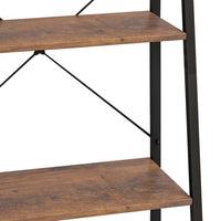 Pastatoma lentyna, 5 aukštų, tamsiai ruda/juoda, 56x35x174cm - Namų Idėja