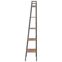 Pastatoma lentyna, 5 aukštų, tamsiai ruda/juoda, 56x35x174cm - Namų Idėja